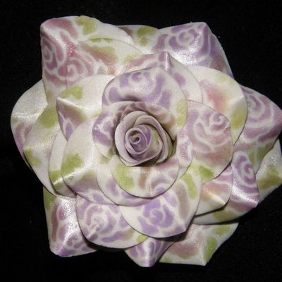 Lavender Stensiled Rose