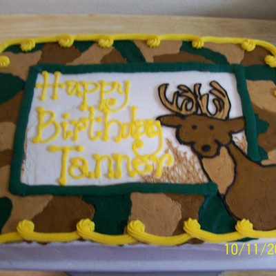 Huntin/camo Cake
