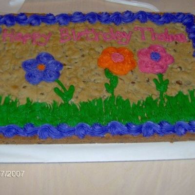 Flowers Cookie Cake