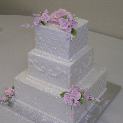 Square Wedding Cake