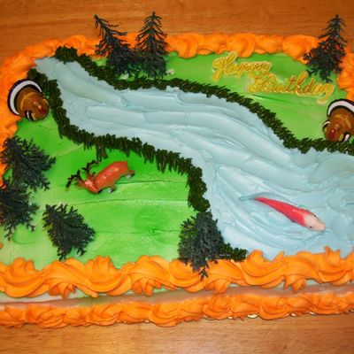 Hunting Theme Birthday Cake