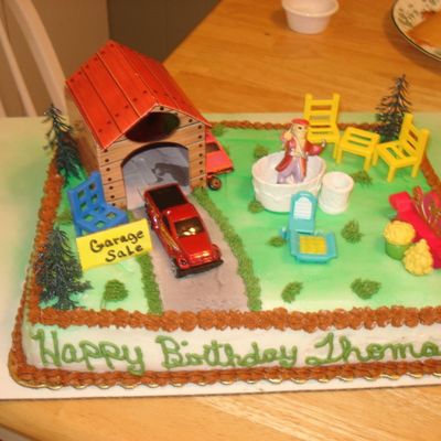 Garage Sale Birthday Cake