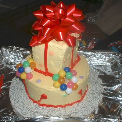 Yellow Gift Cake