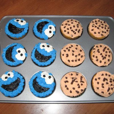 Cookie Monster Cupcakes