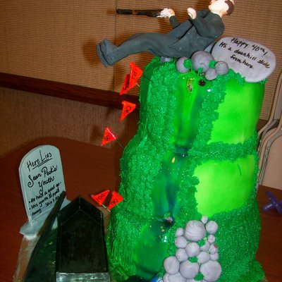 "over The Hill" Mock 40Th Birthday Cake