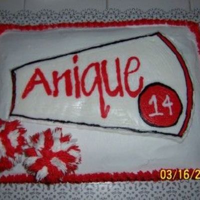 Cheerleader Birthday Cake