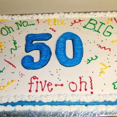 50Th Birthday Cake~ Full Sheet