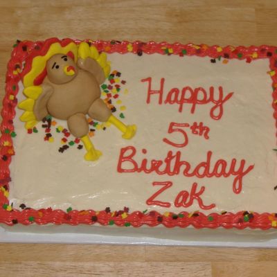 Turkey Birthday Cake