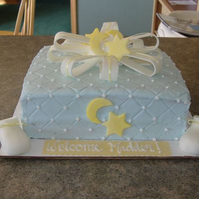 Stars And Moon Baby Shower Cake