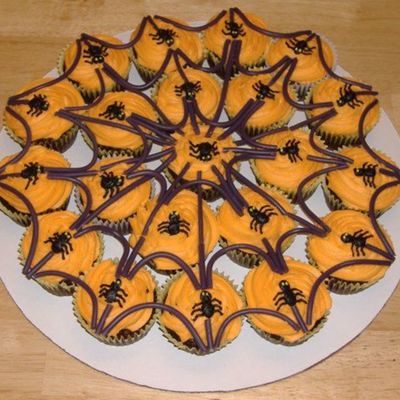 Spider Web Cupcakes!