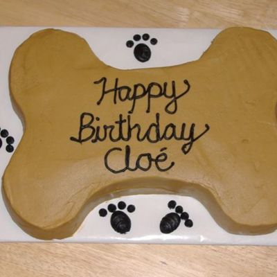 Dog Bone Birthday Cake!