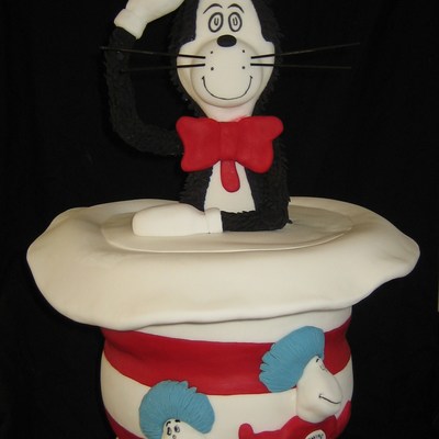 Dr Seuss Cat In The Hat 3D Cake