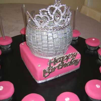 Disco Ball Disco Princess Cake