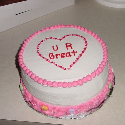 Conversation Heart Cake