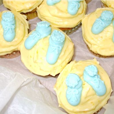 Baby Bootie Cupcakes