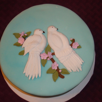 Bas Relief Birds And Cherry Blossoms