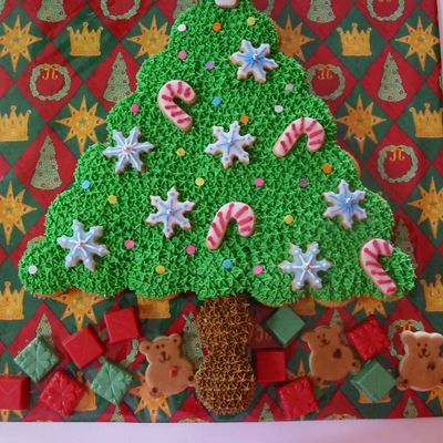 Mini Cupcake Christmas Tree Cake