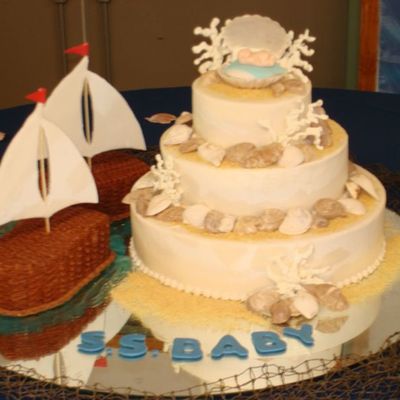 Sailboat And Seashells Baby Shower