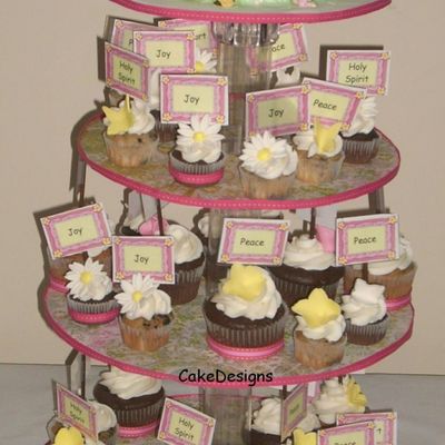Garden Cupcake Tower For House Warming