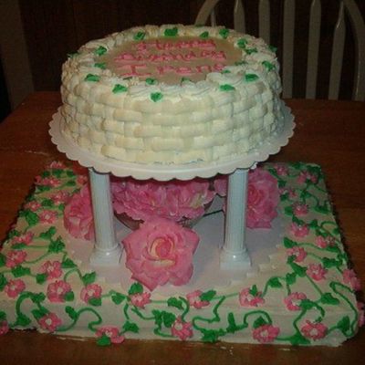 Basketweave Birthday Cake