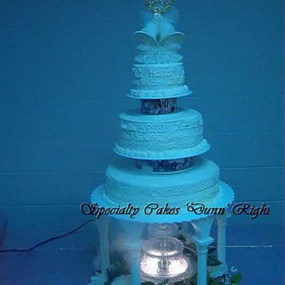50Th Anniversary With Pictures In Tiers W/ Fountain