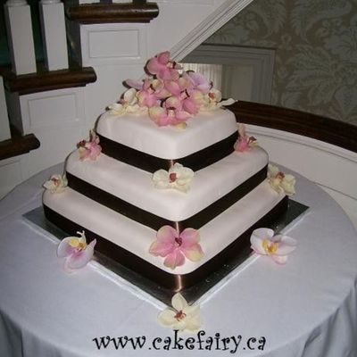 Orchid Wedding Cake