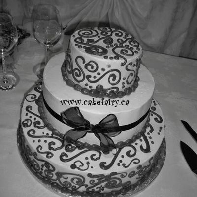 Wedding Cake With Scrolls