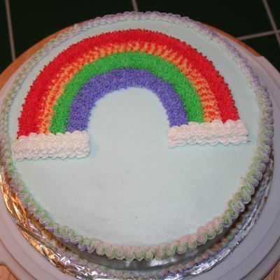 Course 1 Rainbow Cake