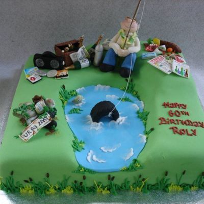 Fishing Cake For A Wine Buff