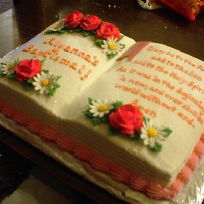 Baptismal Bible Cake