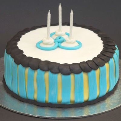 Striped Birthday Cake
