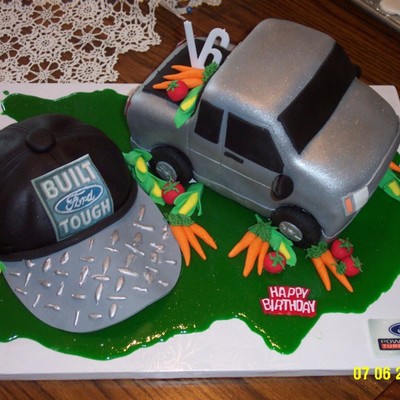 Truck, Hat, Vegtables