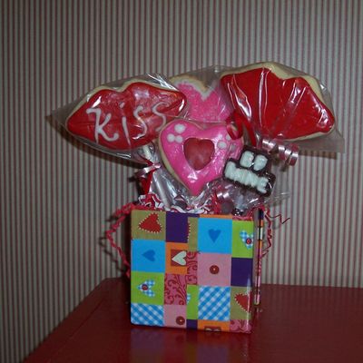 Valentine Cookie Bouquet