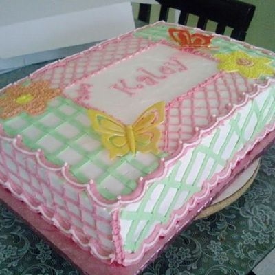 Plaid Baby Shower With Butterflies