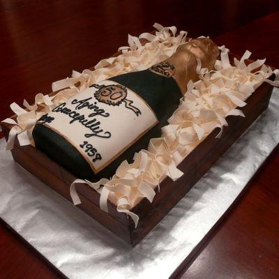 Champagne Bottle Cake