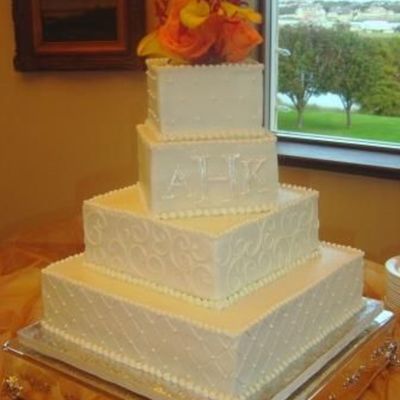 Square Monogram Wedding