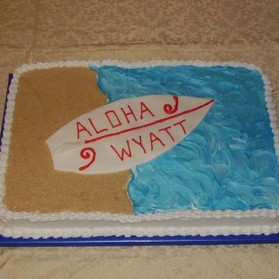 Surfboard Baby Shower Cake