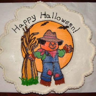 Pumpkin-Crow Cupcake Cake