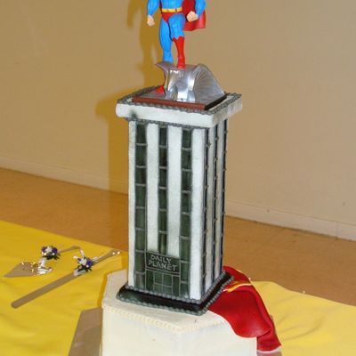 Superman Groom's Cake
