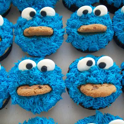 Cookie Monster Cupcakes
