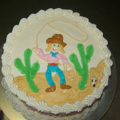 Cowgirl Birthday Cake