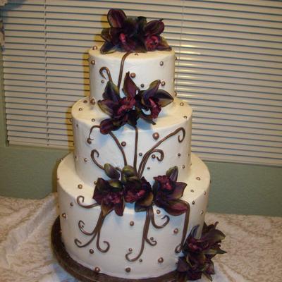 Fall Colors Wedding Cake