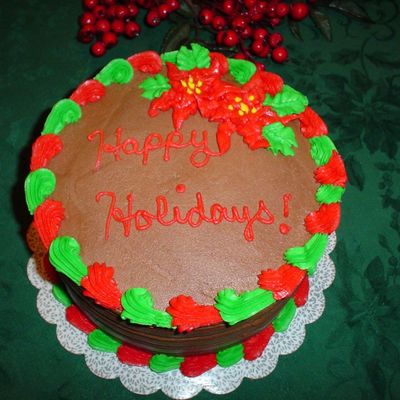 Chocolate Happy Holidays Cake