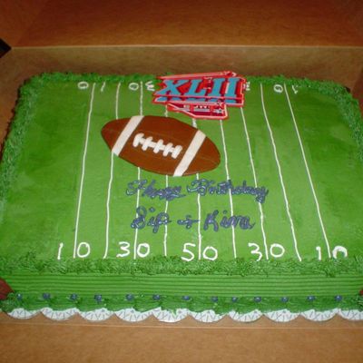 Cake I Made For The Neighbor&acirc;S B. Days On Super-Bowl Sunday.