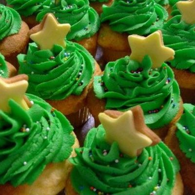 Christmas Tree Cupcakes