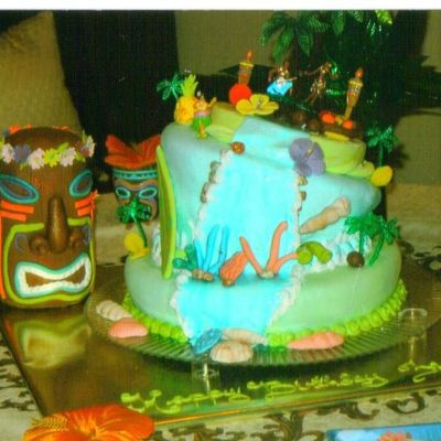 Luau B-Day Cake