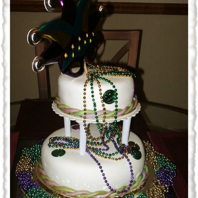 Mardi Gras Cake