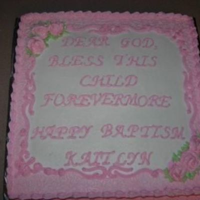 Girl's Baptism Cake