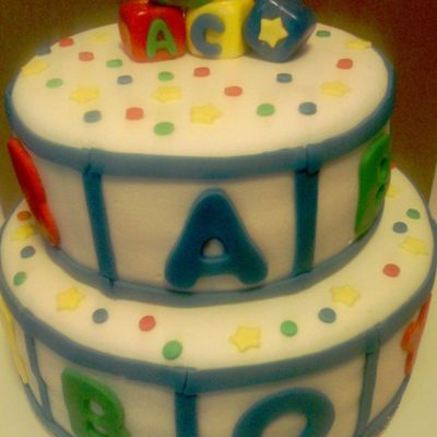 Block Themed Baby Shower Cake