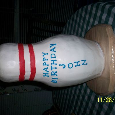 Bowling Pin Cake